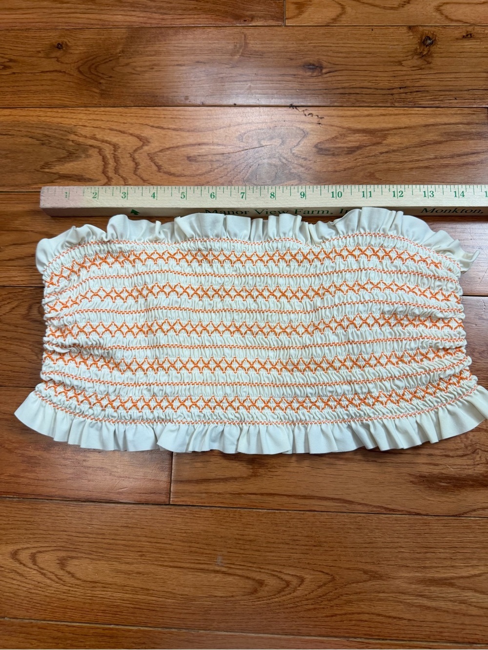 Tory Burch Costa Smocked Bandeau Bikini Top - Picture 5 of 6